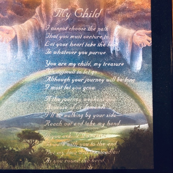 “My Child” Framed Religious Art Home Decor - Picture 2 of 3